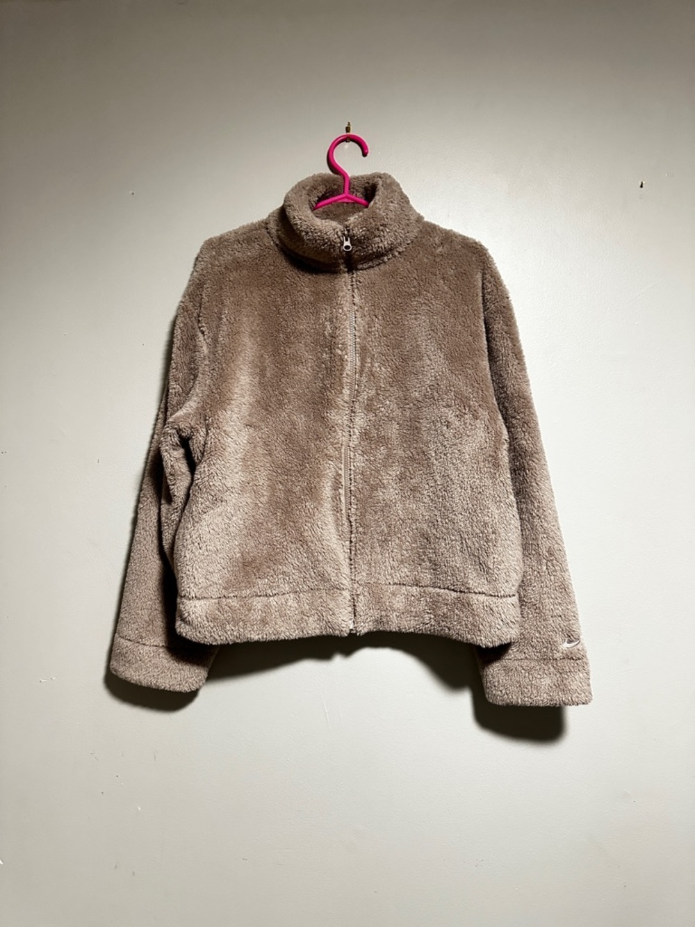 Nike Taupe Plush Fleece Jacket🔥
